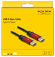 Кабель Delock USB 3.2 Gen 1 Cable Type-A male to Type-A male 3 m Black/Red (4043619827466) - зображення 4