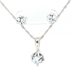 Срібний комплект Spark зі Swarovski Cube Small WKJ48416C - зображення 4