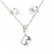 Срібний комплект Spark зі Swarovski Cube Small WKJ48416C - зображення 5