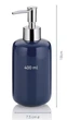 Dozownik do mydła Kela Isabella ceramiczny indygo (20510) 400 ml (4025457205101) - obraz 3
