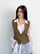 Жіночий жилет ART KNIT Python рудий, S 038372 - зображення 4