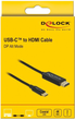 Kabel Delock USB Type-C to HDMI 4K 60 Hz 2m Black (4043619849055) - obraz 4