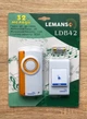 Звонок беспроводной на батарейках 12V "LEMANSO" белый с оранжевым LDB42 - изображение 1