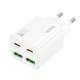 Сетевое зарядное устройство Hoco N56 Fundador four-port PD30W(2C2A) charger(EU) White - изображение 1