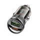 Автомобільний зарядний пристрій HOCO Z53A Vision PD30W+QC3.0 car charger Transparent Black - зображення 1