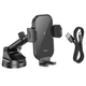Холдер Hoco HW5 Journey wireless fast charging car holder(center console) Black - изображение 3