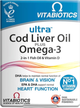 Suplement diety Vitabiotics Ultra Cod Liver Oil Plus Omega-3 suplement diety 60 kapsułek (5021265222551) - obraz 1