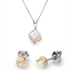 Срібний комплект Spark зі Swarovski Cube Small WKJ48416GS - зображення 1