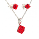 Серебряный комплект Spark зі Swarovski Cube Small WKJ48416SI - зображення 5