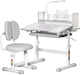 Комплект мебели Evo-Kids BD-24 стол + стул + полка + лампа Grey (BD-24 G) - изображение 1