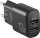 Мережевий зарядний пристрій Brevia ePower 2xUSB-A 12W Black (45012DUB) - зображення 1