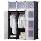 Пластиковый складной шкаф Storage Cube Cabinet «МР 312-62» Черный (110х37х146см) - изображение 1