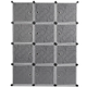 Пластиковый складной шкаф Storage Cube Cabinet «МР 312-62» Черный (110х37х146см) - изображение 3