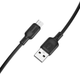 Кабель BOROFONE BX113 Lenny 2.4A 2м Black - зображення 1