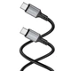 Кабель BOROFONE BX83 Type-C to Type-C Famous 60W silicone charging data cable Black - изображение 3