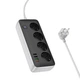 Мережевий подовжувач HOCO AC22 Sunlight 4-bit(PD30W/1C3A) desktop socket(EU/GER) (1.5m) Black (6942007629782) - изображение 2