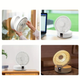 Вентилятор настільний на акумуляторі Folding Fan D1 Безшумний портативний акумуляторний охолоджуючий поворотний з пультом та функцією нічник білий - зображення 13