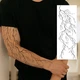 Временный водостойкий тату-рукав TATTOOSHKА "Молния" LD-07-2 - изображение 3