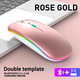 Бездротова комп'ютерна bluetooth миша Wireless Mouse на акумуляторі з RGB підсвіткою rose gold - изображение 2