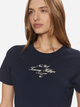 Koszulka damska bawełniana Tommy Hilfiger WW0WW43895-C1G S Ciemnogranatowa (8720638405641) - obraz 4