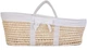 Колыбель Childhome Moses Basket Natural + Jersey Cover Off White из натурального кукурузного волокна Белая (MBCCJOW) - изображение 1