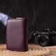 Портмоне женское CANPELLINI из натуральной кожи флотар с монетницей Фиолетовое 55718 - изображение 9
