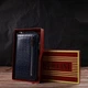 Женский клатч-кошелек CANPELLINI из натуральной кожи с тиснением под крокодила синий большой 55614 - изображение 8