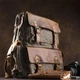 Туристический рюкзак унисекс canvas из текстиля с кожаным клапаном для поездок большой болотный 59218 - изображение 3