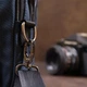 Сумка мужская через плечо поясная на ремень текстильная маленькая Vintage Синий 35139 - изображение 10