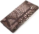 Женский кошелек CANPELLINI из натуральной кожи с тиснением под змею разноцветный большой 55602 - изображение 2