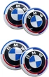 Набор автомобильных колпачков (заглушек) на литые диски RCS BMW 50 Years Anniversary 68/65 мм 4 шт (36136783536NEW-4) - изображение 1
