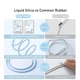 Кабель Baseus Jelly Liquid Silica Gel Lightning 2.4A (2m) CAGD000103 голубой - изображение 5