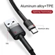 Кабель Baseus Cafule Cable USB For Type-C 3A 0.5m Gray+Black (CATKLF-AG1) - изображение 7