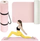 Коврик (мат) спортивный 4FIZJO TPE 180 x 60 x 1 см для йоги и фитнеса Pink/Grey (P-5907739311900) - изображение 1