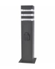 Вуличний світильник колонка з розеткою Goldlux 327970 Teksas E27 1x20W IP44 Gr (094432) - зображення 1