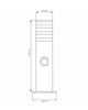 Вуличний світильник колонка з розеткою Goldlux 327970 Teksas E27 1x20W IP44 Gr (094432) - зображення 3