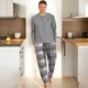Мужская пижама теплая флисовая Pijamoni комплект для дома кофта и штаны Турция зимняя М 46/48 - изображение 1