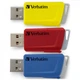 USB флеш накопитель Verbatim 3x16GB Store 'n' Click Red/Blue/Yellow USB 3.2 (49306) (240982) - изображение 1