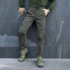 Костюм Pobedov Softshell Куртка с капюшоном + Брюки на резинке хаки с черным размер S - изображение 5