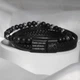 Мужской кожаный браслет с индивидуальной гравировкой на руку "Harmony Black" с магнитной застежкой - изображение 10