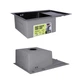 Кухонна мийка чаша зліва H6350BR PVD вбудована 3.0/1.0 мм Black, 630х500/215 мм, Lidz - зображення 6