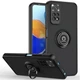 Чехол Fiji Colorframe для Xiaomi Redmi Note 11 / Note 11s матовый бампер с кольцом подставкой Black - изображение 1