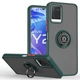 Чехол Fiji Colorframe для Vivo Y21 / Y21s / Vivo Y33s матовый бампер с кольцом подставкой Green - изображение 1