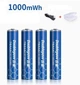 Аккумулятор Doublepow AAA 10440 AAA 1.5V Li-Ion 1000mWh microUSB - изображение 2
