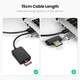 Кардридер Ugreen CR127 USB 3.0/2-слота/SD/TF/0.15 м/Black (20250) - зображення 6