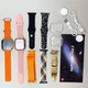 Набор i50 suit max комплект 11 в 1 Smart Watch 9 и смарт часы Ultra 2 + дополнительные ремешки розовый - изображение 3
