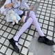 Капроновые гольфы школьная форма 40 ден черные полоски белые - изображение 4