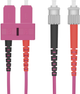 Patchcord światłowodowy Helos ST/ST Duplex 50/125µm OM4 10 m Violet (4005938264278) - obraz 1