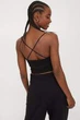 Женский топ h&m 0994995 М Черный - изображение 4