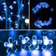 Гирлянда на солнечной батарее 5м 20Led Синяя праздничное освещение для сада дома улицы украшения подсветка клумбы светодиодная - изображение 4